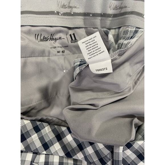 Walter Hagen 11 Majors Navy Plaid Golf Shorts Size 42 - Picture 8 of 10